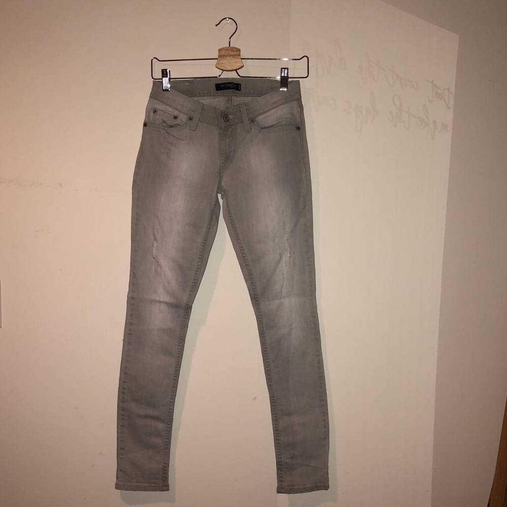 Levi’s washed light gray jeans